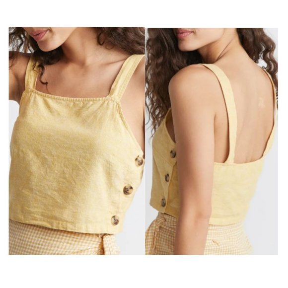Marine Layer Tops - NWT Marine Layer Andi Cropped Side Button Tank
